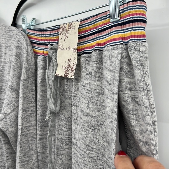 103. Jogger Set Multi Color Sweatshirt/Sweatpant Heather Gray Rose Blue Black - Picture 10 of 16
